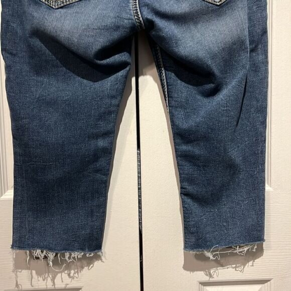 Silver Blue Boyfriend Joga Capris Clamdiggers Jeans Size 27 - Picture 7 of 10